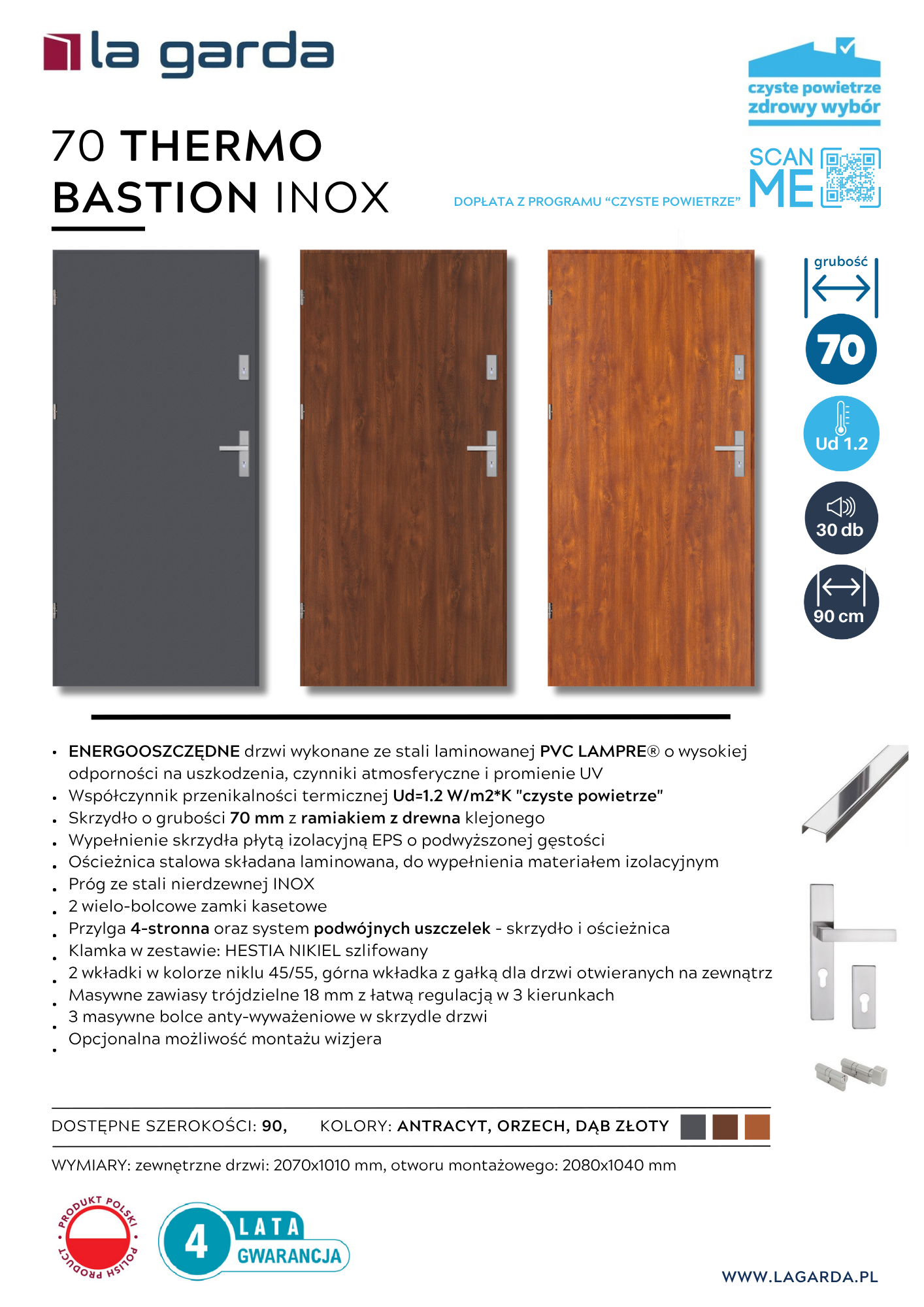 Fiszka 70 thermo bastion inox