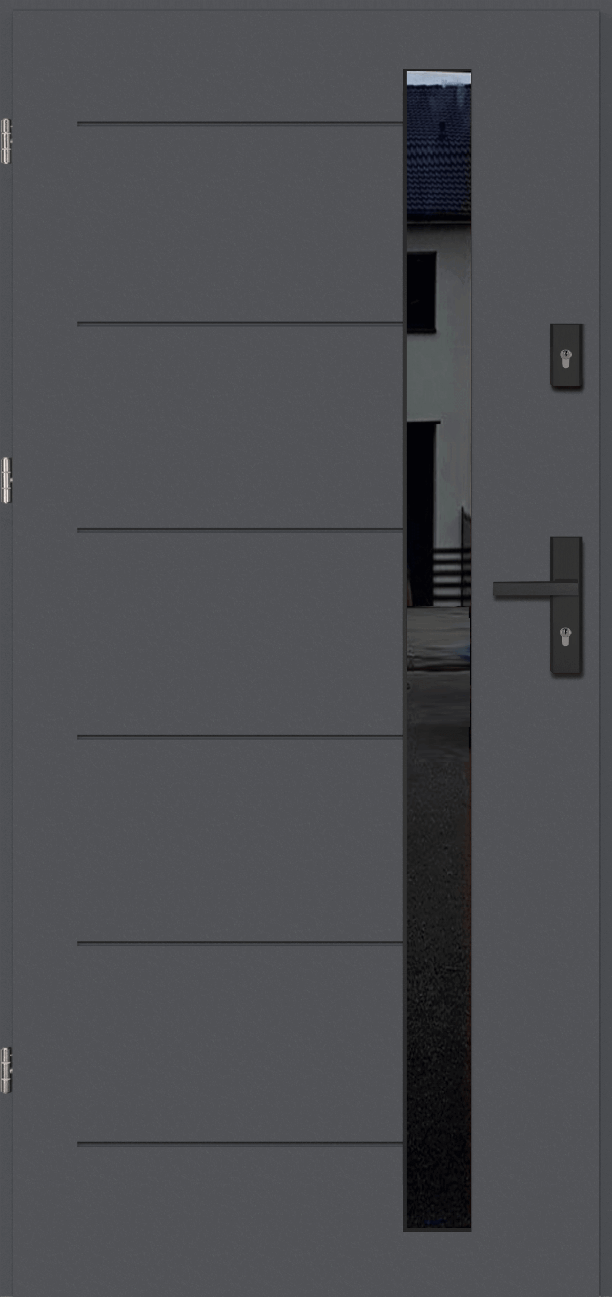 Drzwi zewnętrzne w kolorze antracytu