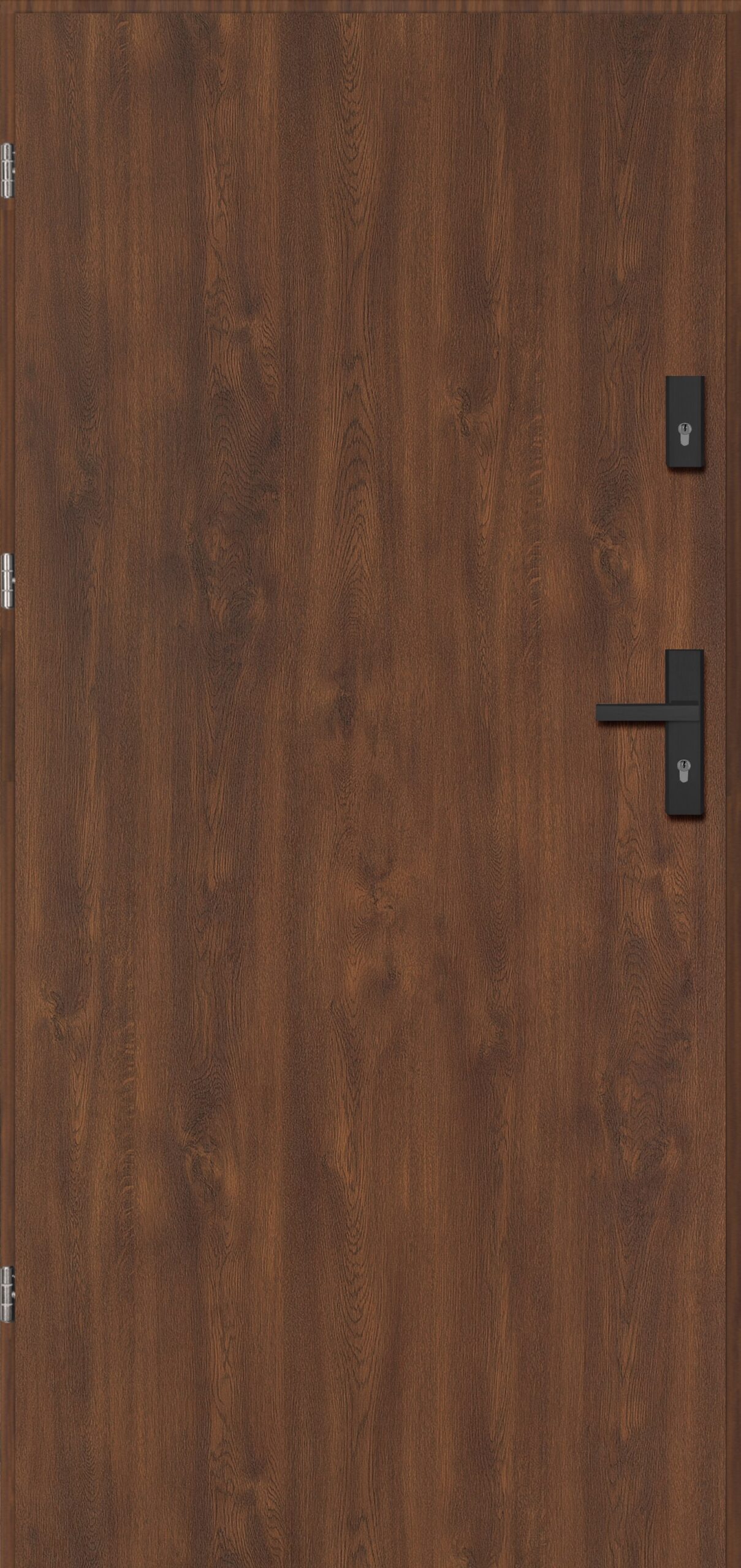 Drzwi zewnętrzne w kolorze orzecha