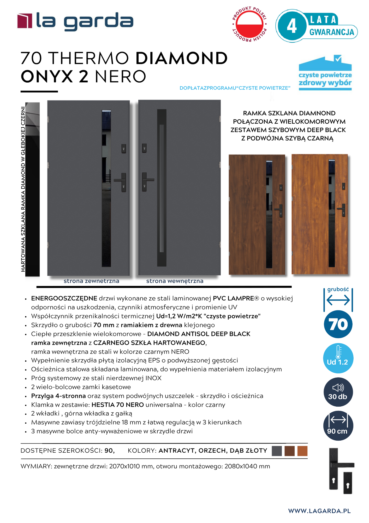 Fiszka 70 THERMO DIAMOND ONYX 2 NERO
