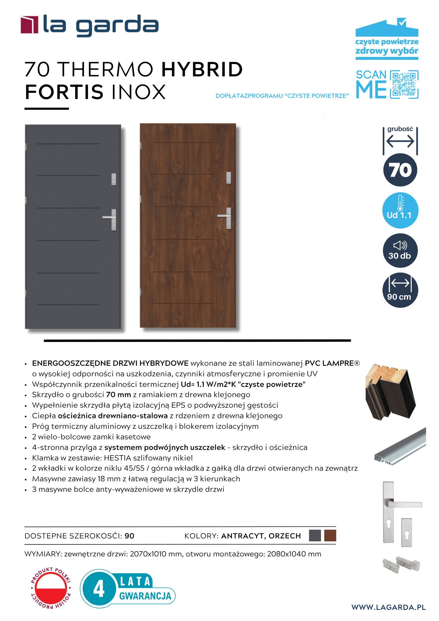 Fiszka 70 THERMO HYBRID FORTIS INOX