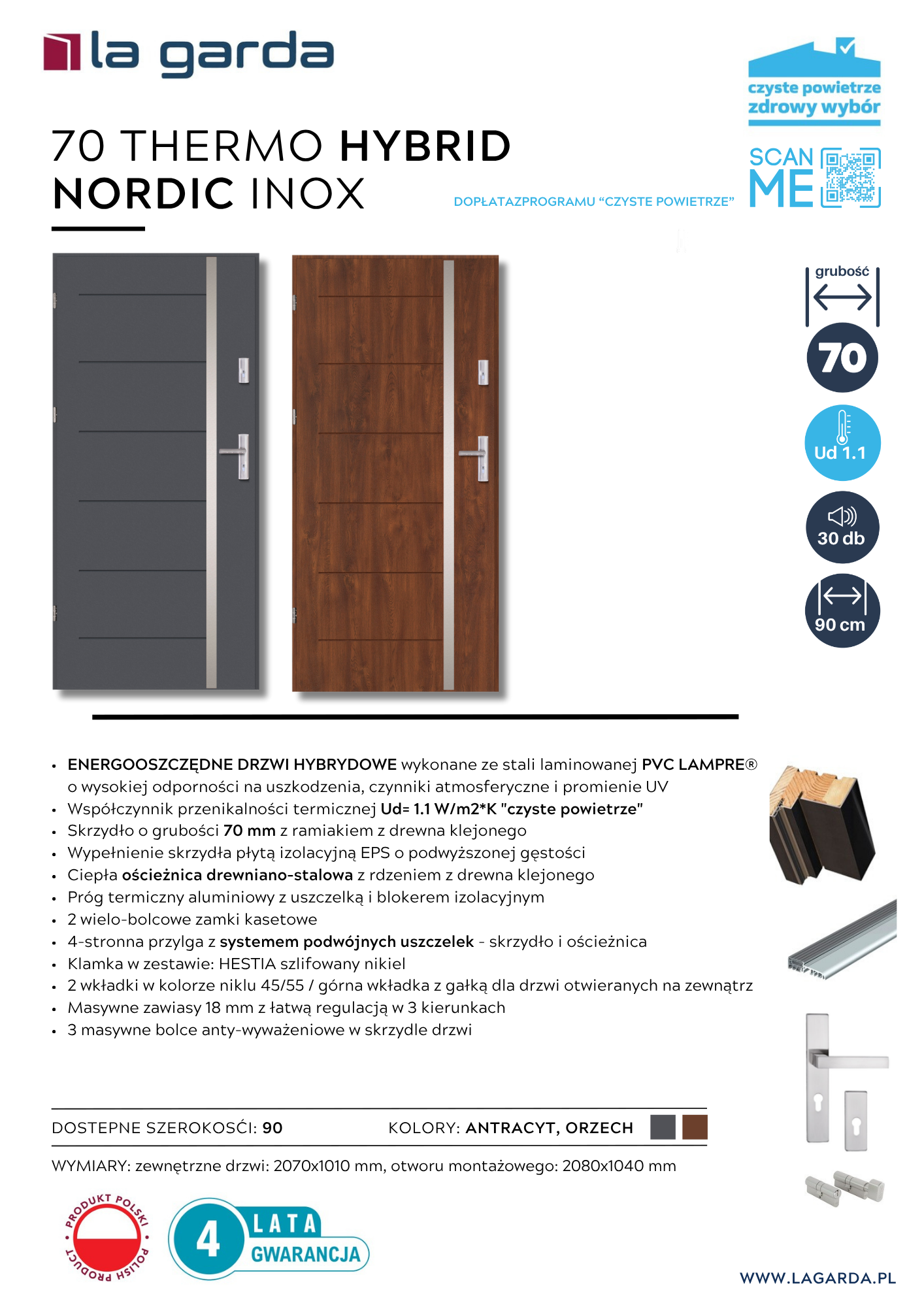 Fiszka 70 THERMO HYBRID NORDIC INOX