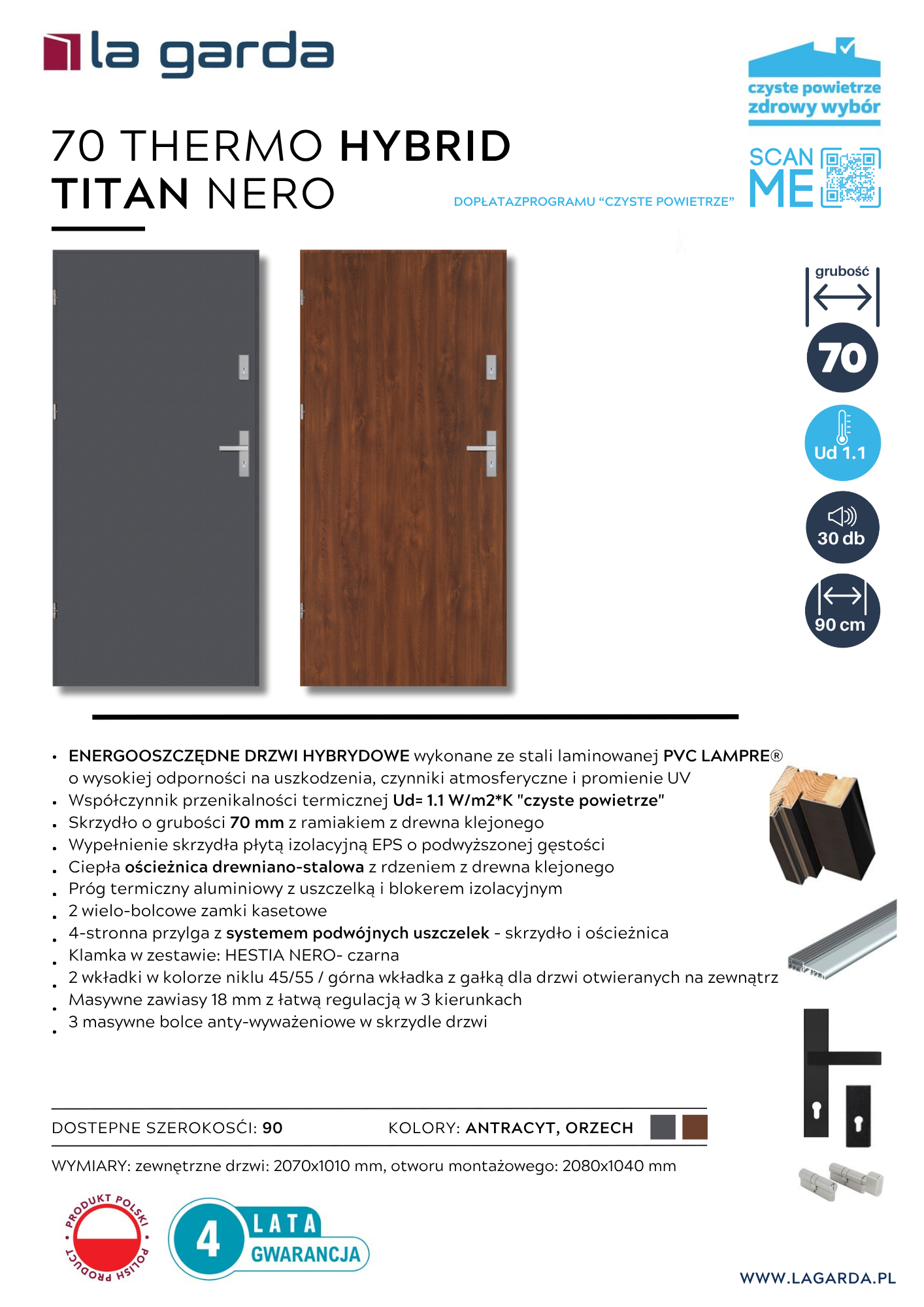 Fiszka 70 THERMO HYBRID TITAN NERO