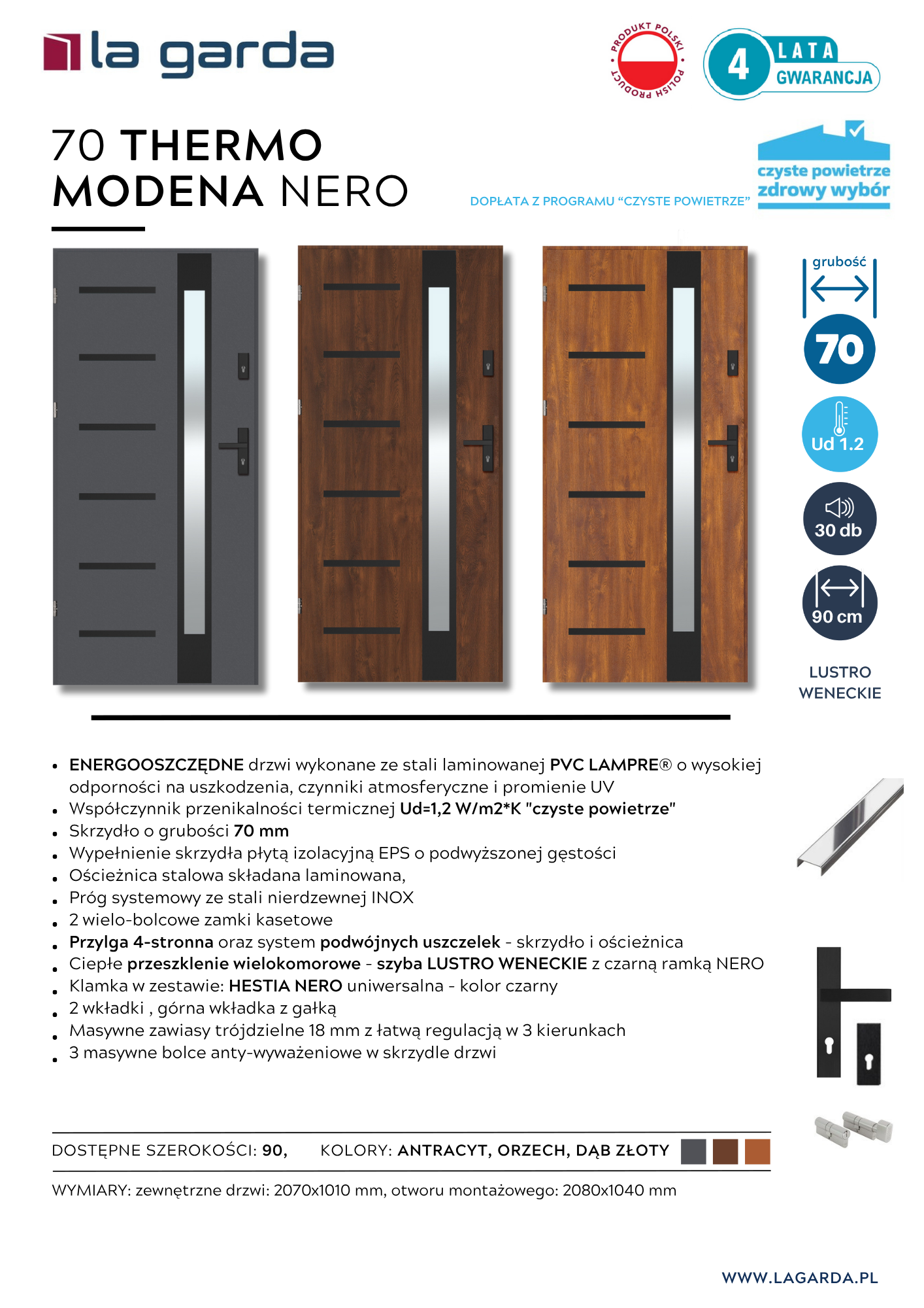 Fiszka 70 THERMO MODENA NERO