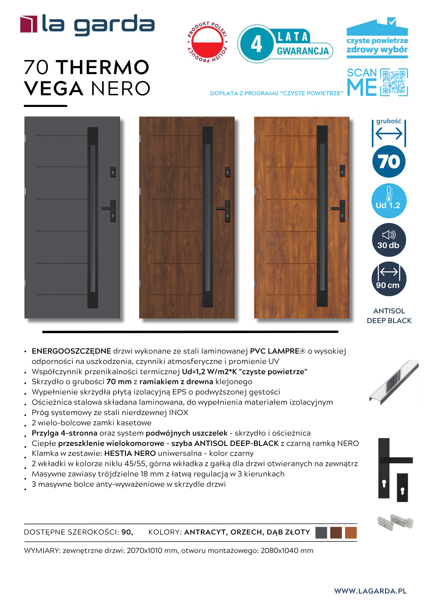 Fiszka 70 THERMO VEGA NERO