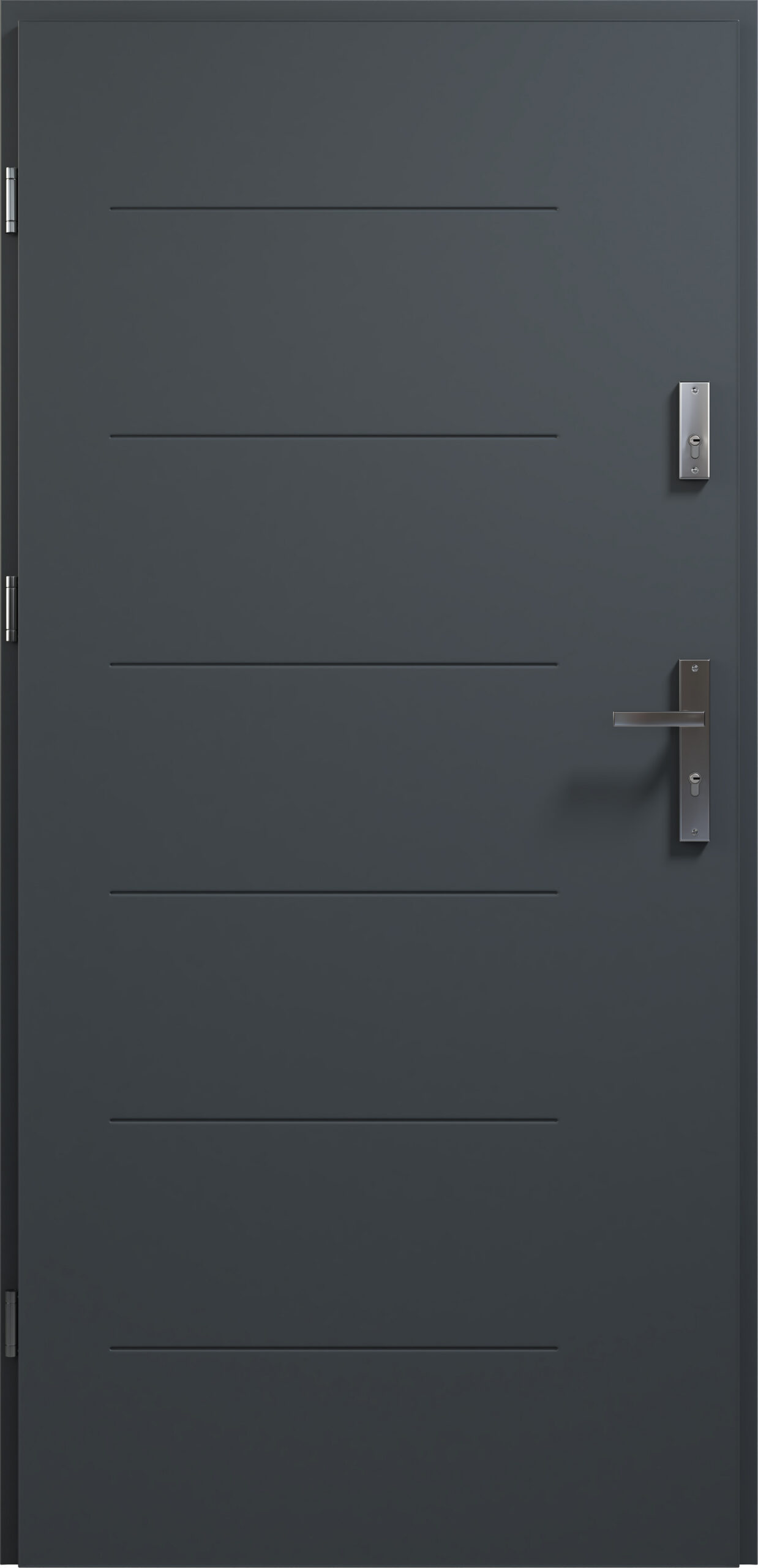 Drzwi zewnętrzne w kolorze antracytu