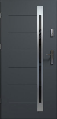 Drzwi zewnętrzne w kolorze antracytu