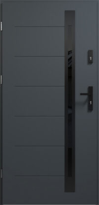 Drzwi zewnętrzne w kolorze antracytu