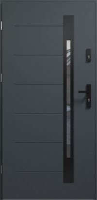Drzwi zewnętrzne w kolorze antracytu