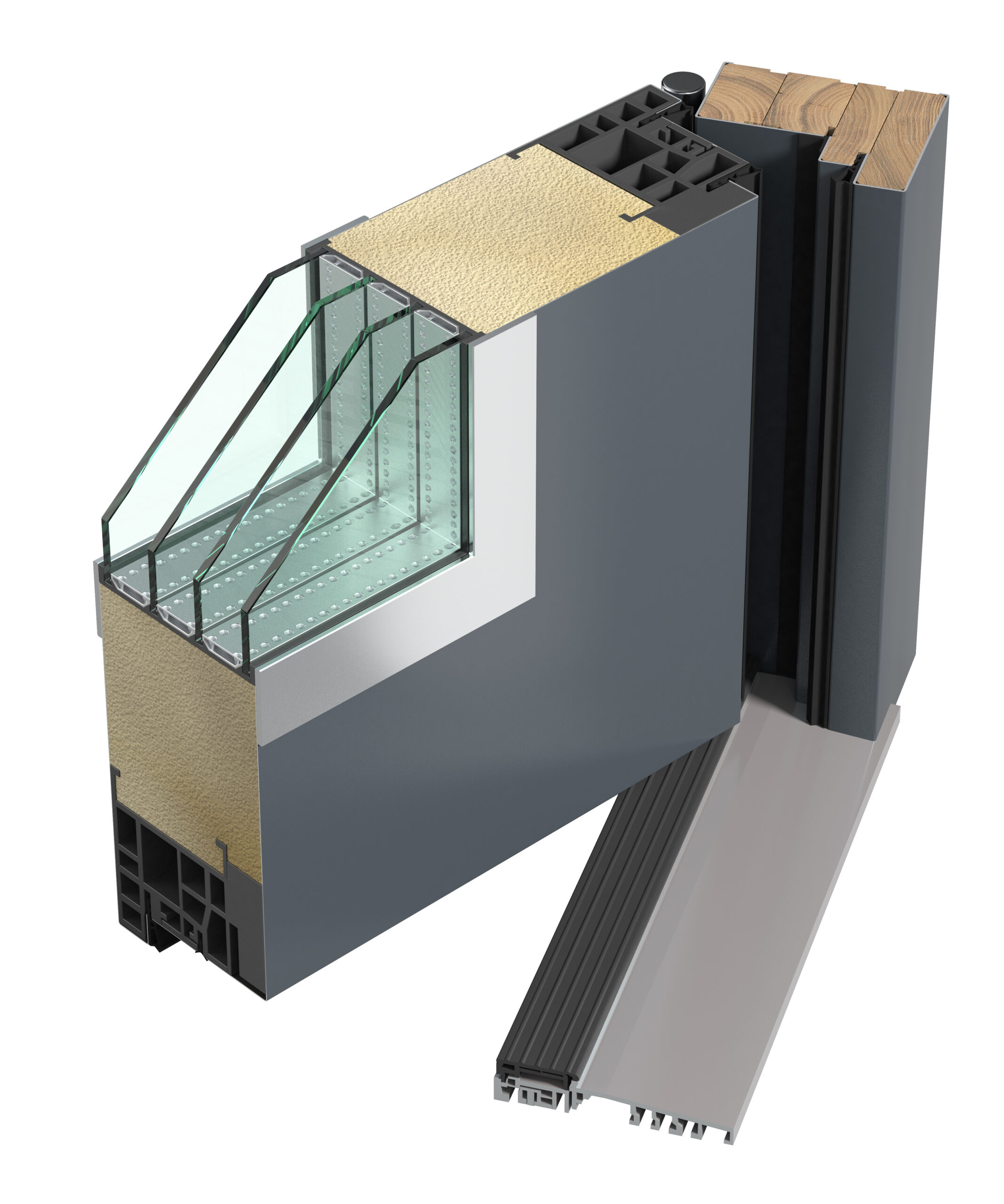 90 THERMO PASIVE BERGEN LONGLINE Z ANTABĄ 150 CM Dąb Złoty - obrazek 4