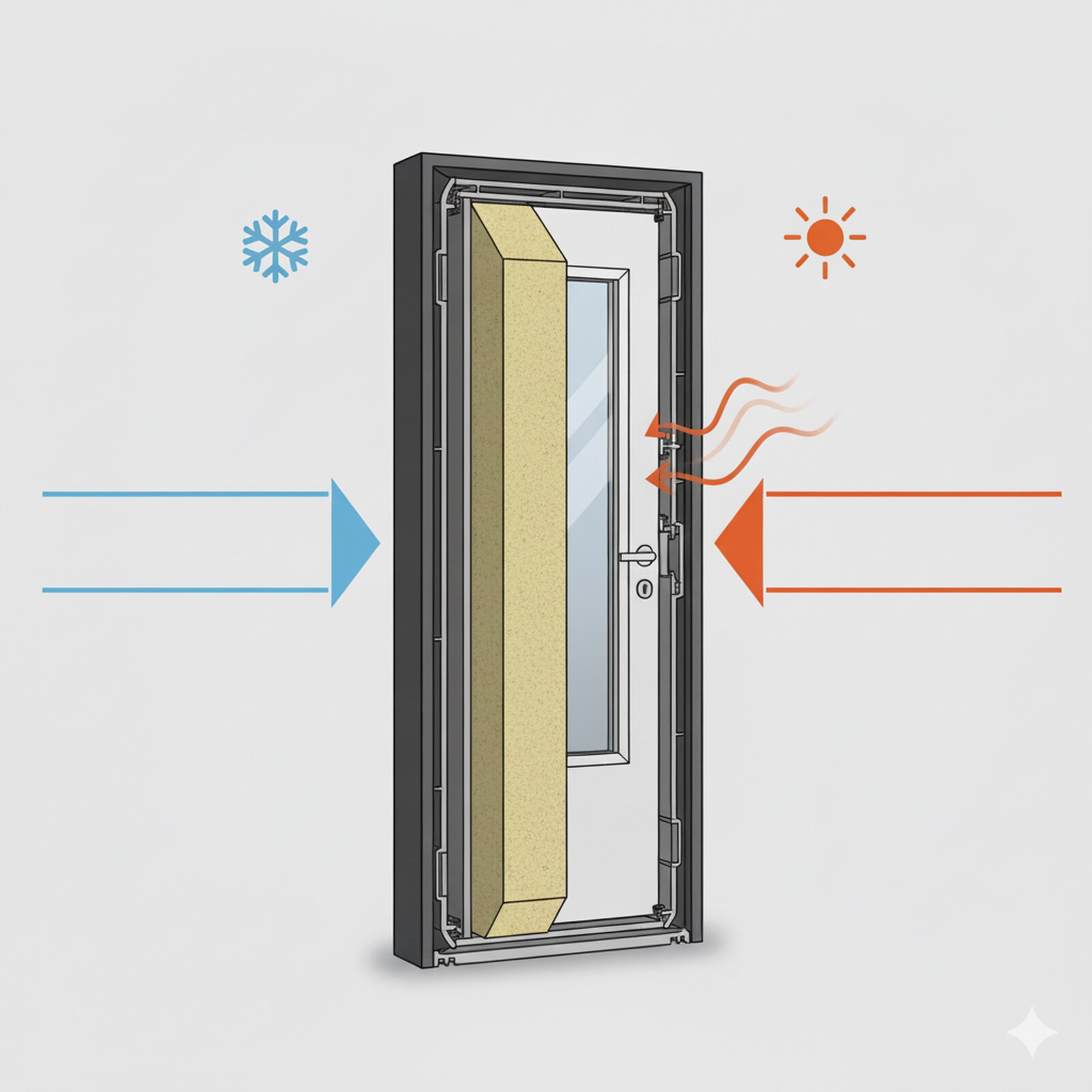 Co oznaczają współczynniki przenikania ciepła w drzwiach?