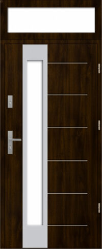 drzwi 72 THERMO BREMA INOX Orzech z górnym doświetlem