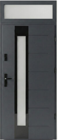 drzwi 72 THERMO BREMA NERO Antracyt z górnym doświetlem